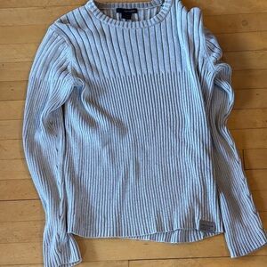 Calvin Klein Jeans Light Beige Ribbed Crewneck Sweater